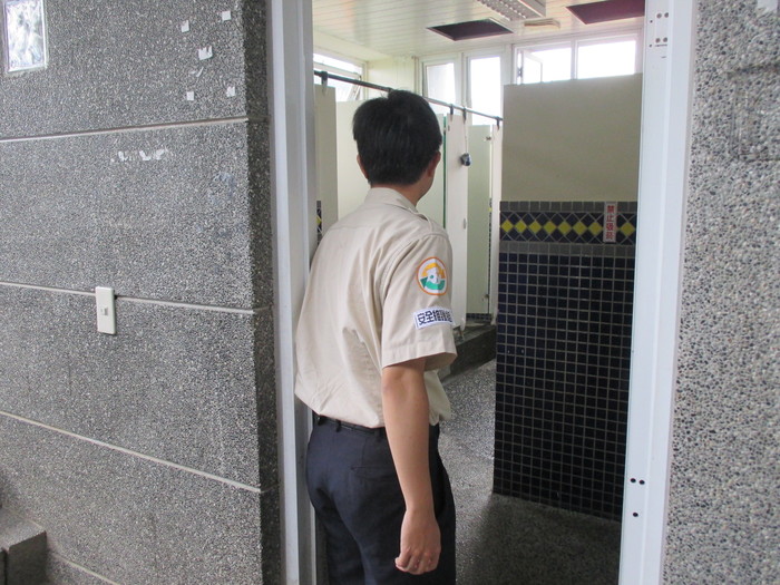 正式演練安全維護檢查有無人員滯留。圖片